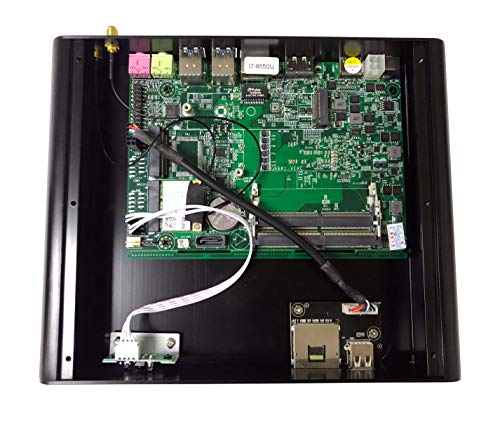 Image of KINGDEL NC860 Fanless Mini PC, Slim Desktop Computer, i7-8550U 8th Gen. 4 Cores CPU, 8GB DDR4 RAM, 256GB NVMe SSD, 4K 4096x2304, HD Port, DP, Metal Case, Silent Working