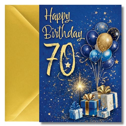 LimaLima 70th Birthday Card For Men Traditional Design Perfect For Dad Brother Uncle Husband & Granddad