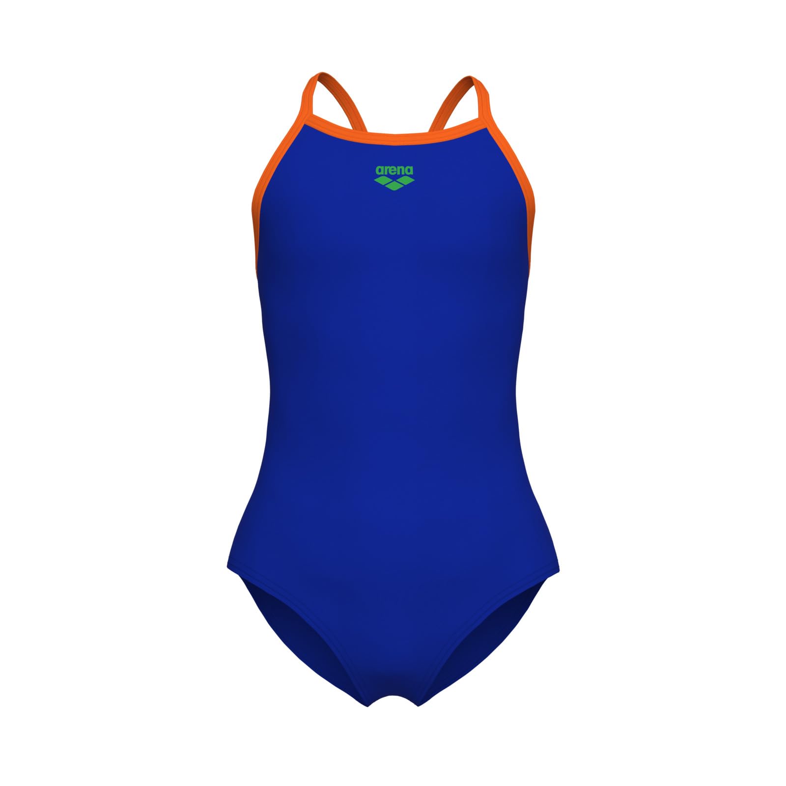 Arena Girls' Feel Solid Light Drop Back Swimsuit Thin Straps Stretchy One Piece Kids Bathing Suit