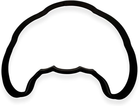Croissant Cookie Cutter with Easy Push Design 4 inches