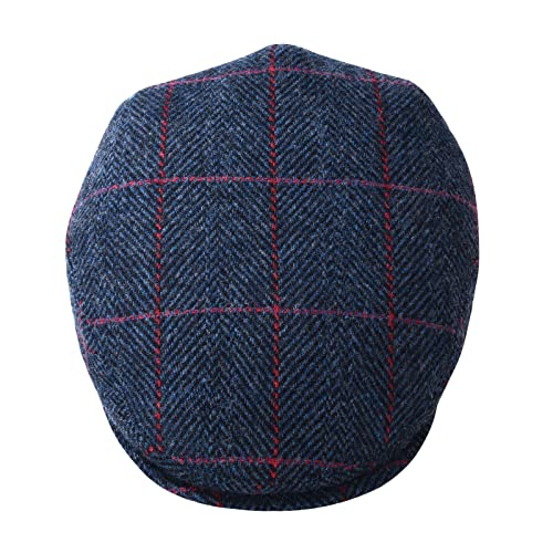 Image of FEINION Men's Wool Tweed Newsboy Ivy Cap Gatsby Golf Flat Hat
