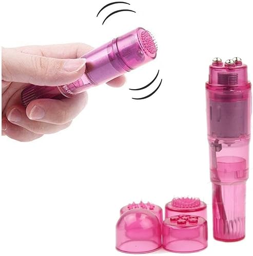 Miniatura 6 de Mini herramienta portátil de masaje vibratorio para el cuerpo, 4 cabezales, bolsillo de masajeador para mujeres, cuello, hombro, cara, espalda, pies