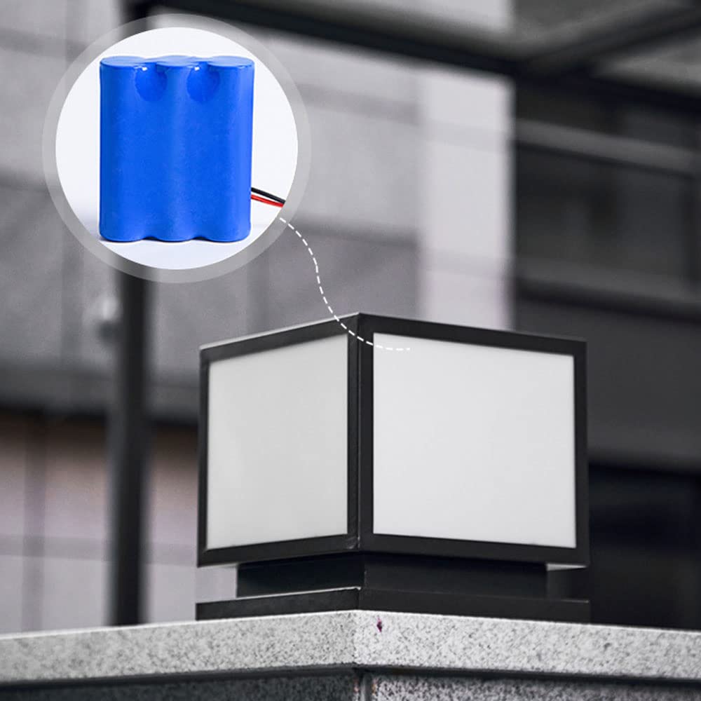 Lampada da Esterno Solare per palo con Montaggio su molo IP55 Luci da molo Impermeabili in Acciaio Inossidabile per Luce tricromatica da Giardino con Prato erboso