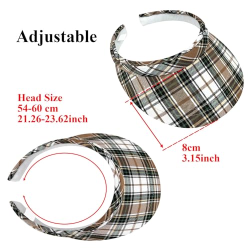 Image of Sun Visor Hats Women Wide Brim Adjustable Clip On Visors Beach Men Hat