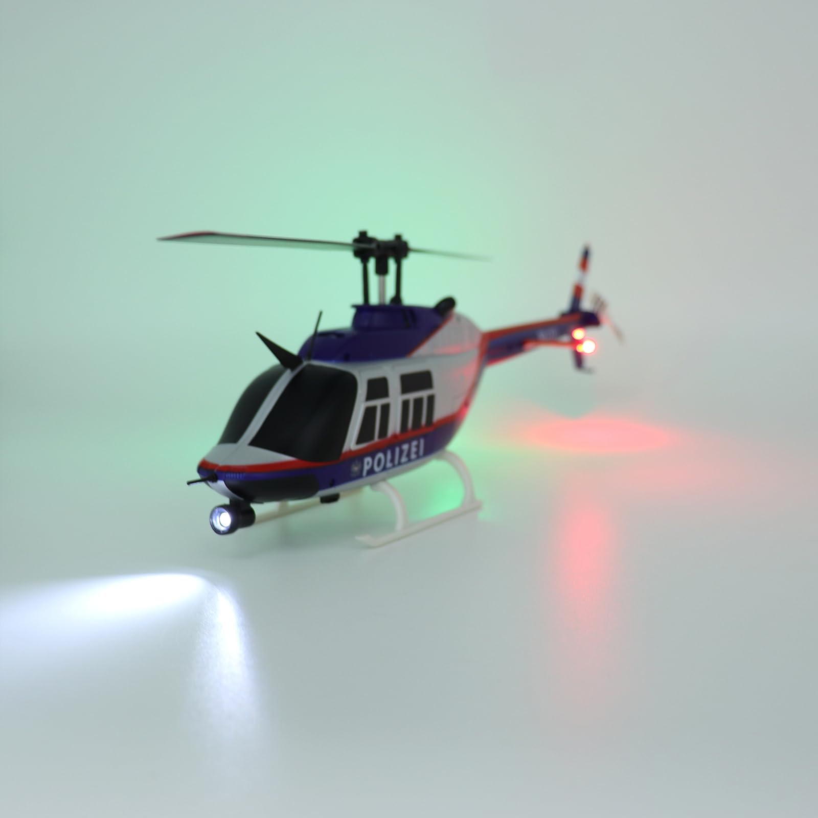 RC ERA C138 BELL206 6CH Flybarless RC Hubschraubermit Optical-Flow Schweben, RTF 2.4G Steuerung & Single-Rotor Ferngesteuerter Helikopter Flugmodell für Erwachsene RC-Piloten