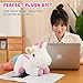 Imagen de SQEQE Lindos peluches de unicornio con 4 peluches de unicornio para bebés en su vientre