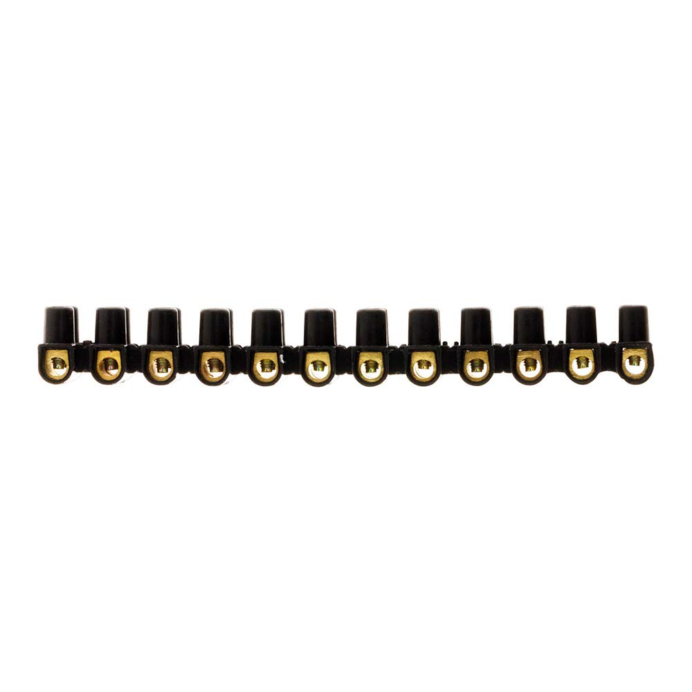 Zenitech - Barras de 12 soportes 6 mm², color negro