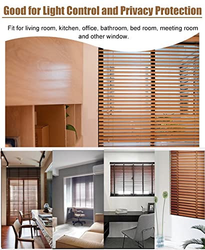 60cm/ 80cm/ 100cm/ 120cm/140cm Wide Window Horizontal Blinds with Fittings, Wooden Venetian Blinds with Tapes & 50mm Slats for Bedroom/Kitchen/Bathroom (Size : 80x100cm(31.5 60cm/ 80cm/ 100cm/ 120cm/140cm Wide Window Horizontal Blinds with Fittings, Wooden Venetian Blinds with Tapes & 50mm Slats for Bedroom/Kitchen/Bathroom (Size : 80x100cm(31.5