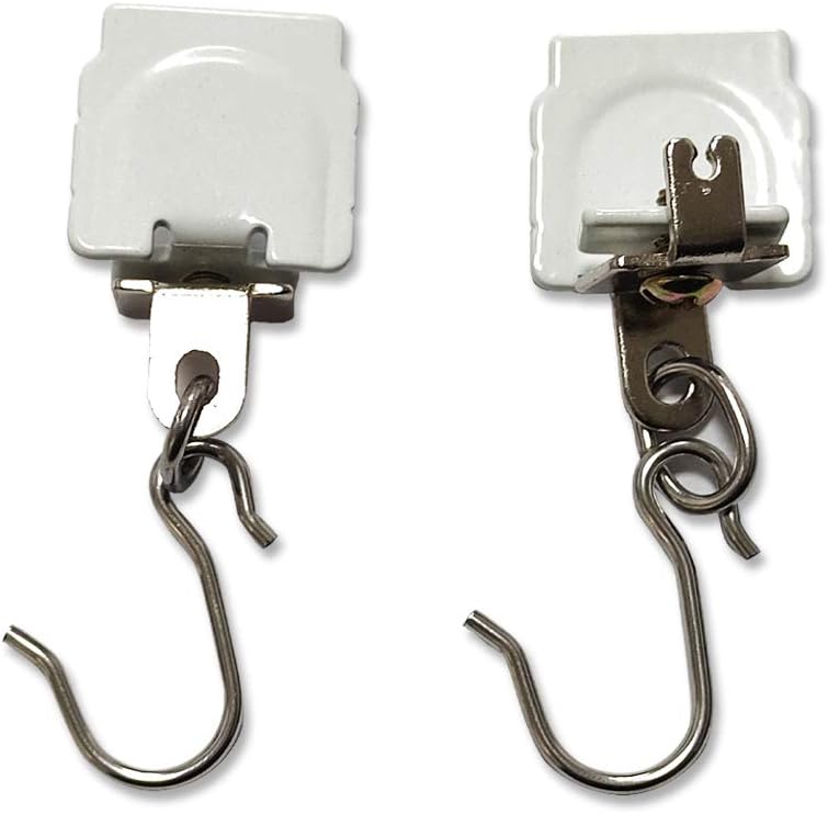 SOLOKOS 2-Pack Track End Caps with Hooks for Ceiling Curtain Track