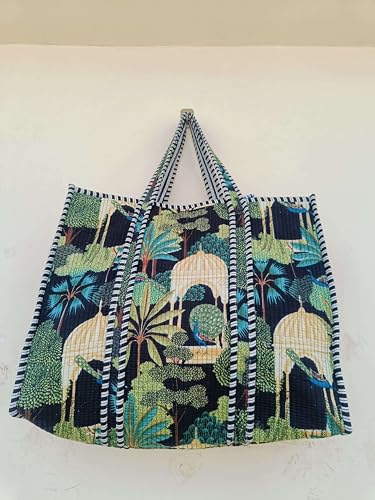 Image of Women's 100% Cotton Lightweight Shoulder Tote Bag with Interior Poeckt Casual Handbag for Women