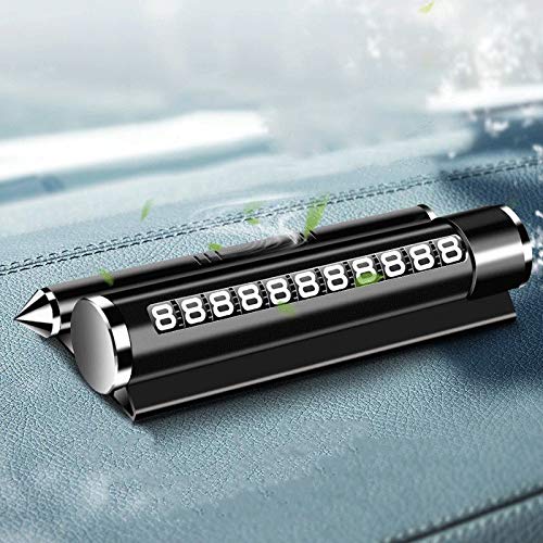 Voiture aromathérapie et support de numéro temporaire en alliage premium pour tableau de bord