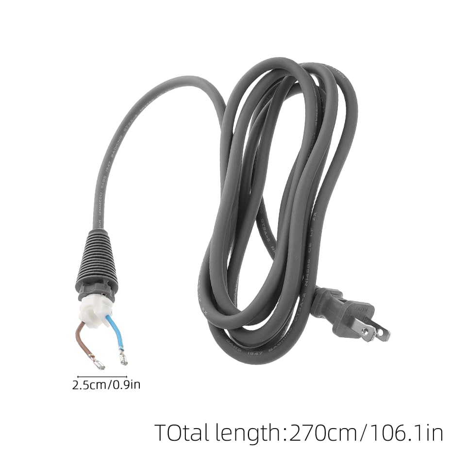 Amazon.co.jp: Healeved ヘアドライヤー用交換電源コード 270Cm 長さ