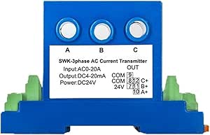 Three Phase Split Core Hall Current Sensor AC 10A 20A 30A 50A Input 0 ...
