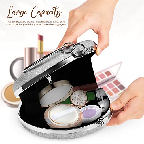 Pochette ronde de soirée : le sac argenté compact qui libère vos mouvements - 3