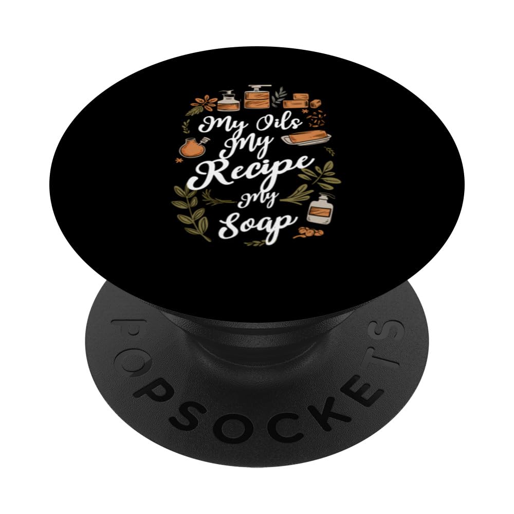Soaping Soap Maker Handmade Soap Soap Maker PopSockets Swappable PopGrip, Black
