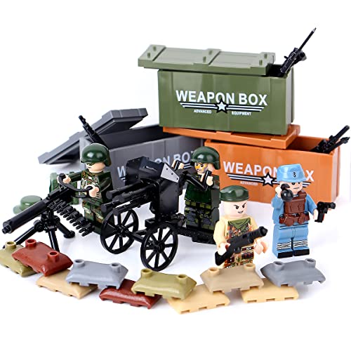 Mimax Swat Weapons Toys (Classic) Military Army Team Bricks Accessories For Mini Soldiers Figures, Ww2 Gear Battle Building Blocks Compatible With Mini Policeman Figure For Boys #TOP5