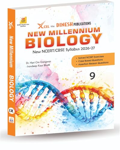 Image of Dinesh New Millennium Biology Book for Class 9 (2026-27 Edition) | Based on NCERT Syllabus Released on 5 Feb 2026 | CBSE Exam Pattern | Solved ... Case-Based & Assertion-Reason Questions