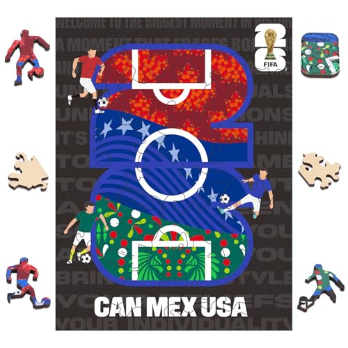 Image of FIFA World Cup 2026 Field 26PCS Wooden Pocket Puzzle