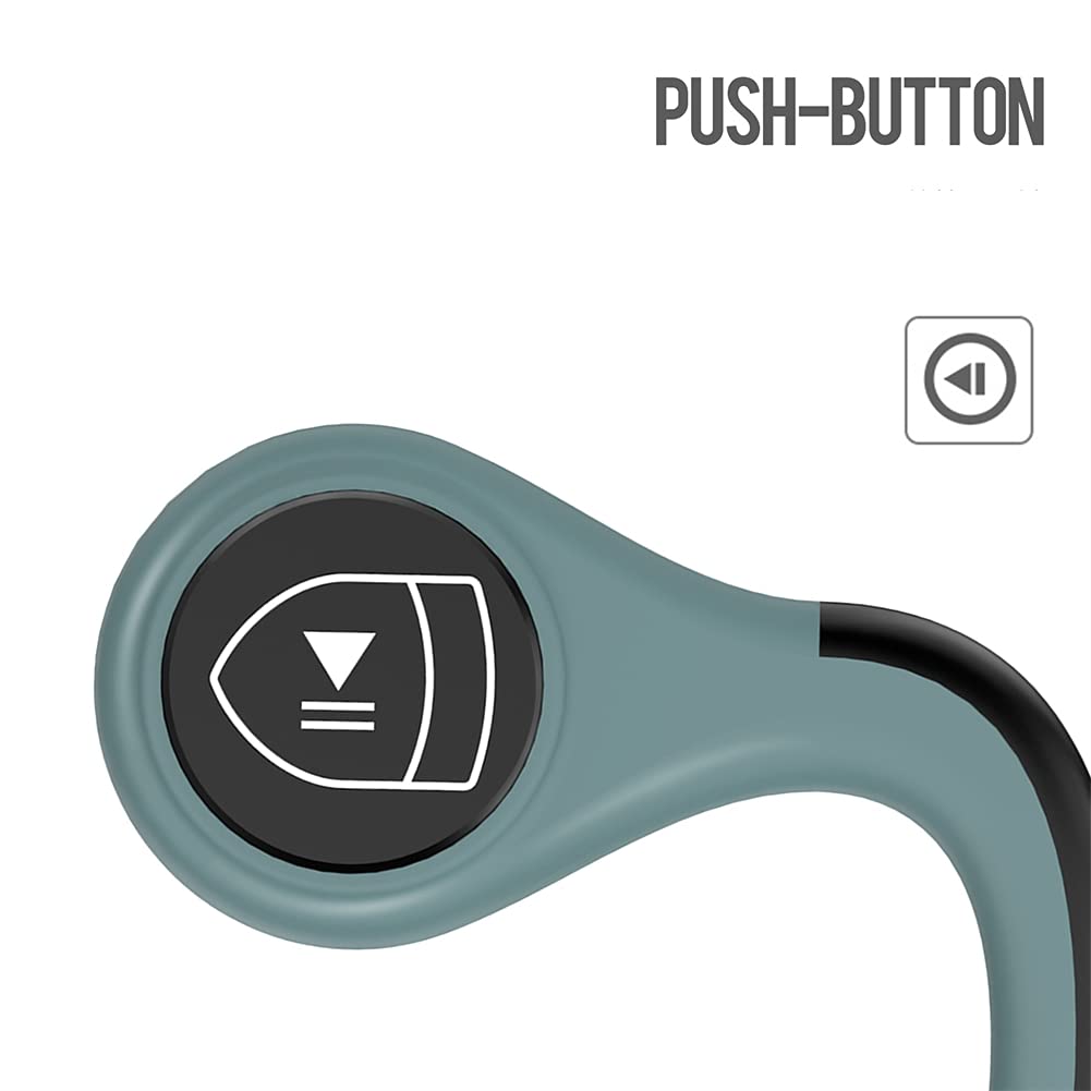 Bluetooth 5.0 Słuchawki przewodzące kości, bezprzewodowe zestawy słuchawkowe, wodoodporna i skurczowa jakość dźwięku stereo, do biegania, jazda na rowerze,Gray