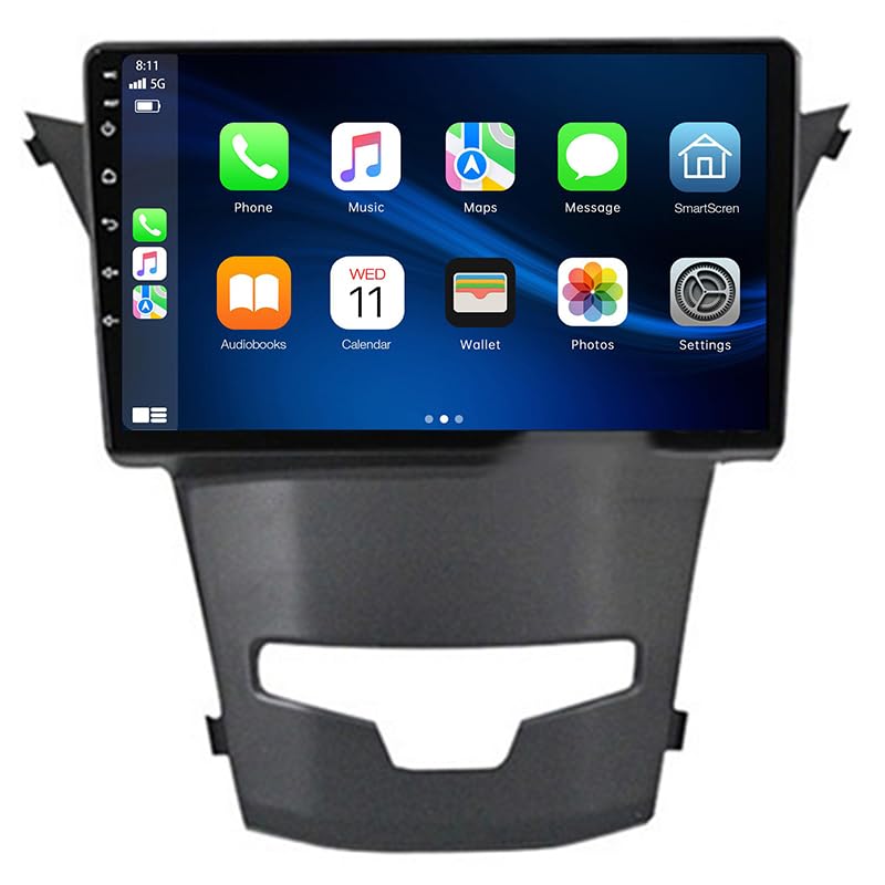 ADDUE Autoradio Kabelloses Auto für SsangYong Korando 3 Actyon 2 2013-2017 Android 14 Radio mit Navi 9 Zoll Touchscreen Bluetooth HiFi GPS Navigation WiFi FM RDS Radio...