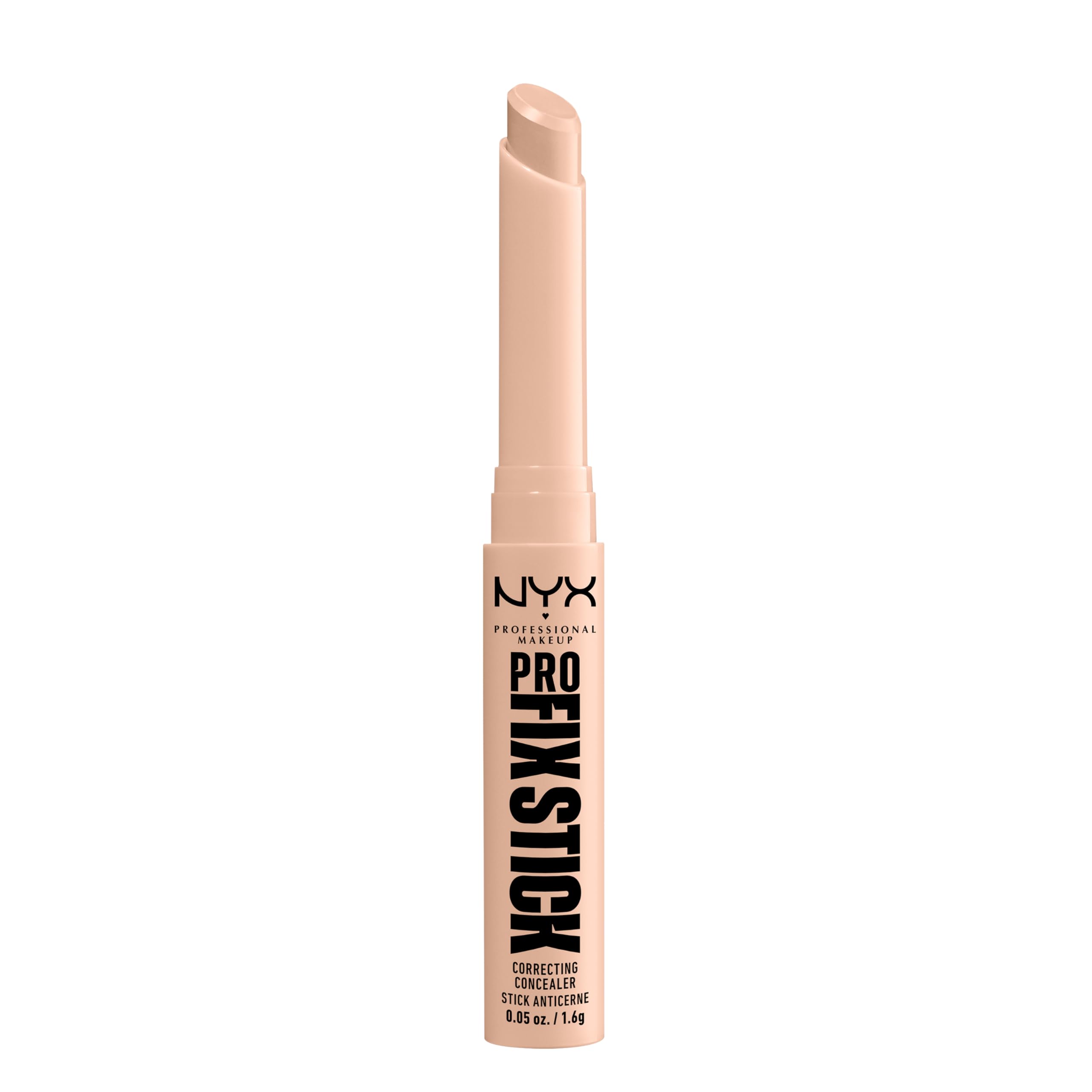 NYX Professional Makeup Pro Fix Stick, Corrector en Barra, Duración de hasta 12H, Enriquecido con Ácido Hialurónico, No Transfiere, Fórmula Vegana, Tono: Light