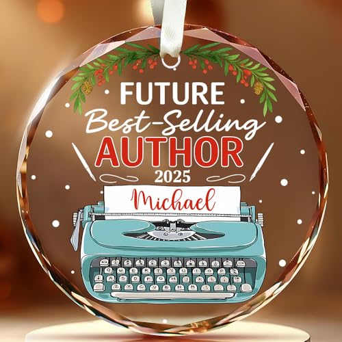 TOBYOVU Personalized Future Author Christmas Ornament 2025 - Custom Authors ...