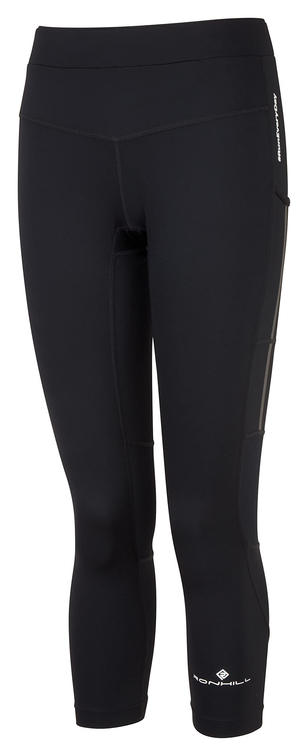 Ronhill, Wmn's Tech Revive Stretch Crop Tight, All Black 10