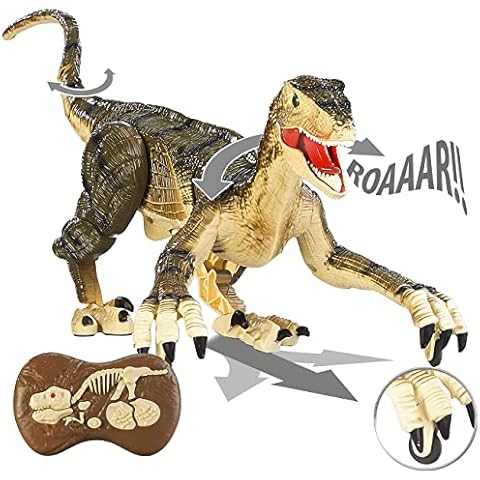 Playtastic Ferngesteuerter Dino: Ferngesteuerter XL-Dinosaurier mit Soundeffekten, 2,4 GHz, 45 cm (Dinosaurier mit Fernbedienung) Cover