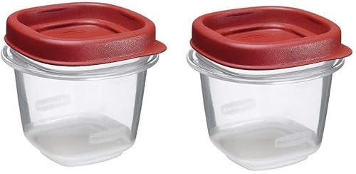 Rubbermaid 1776477 1/2 taza contenedores cuadrados de almacenamiento de alimentos 2 unidades