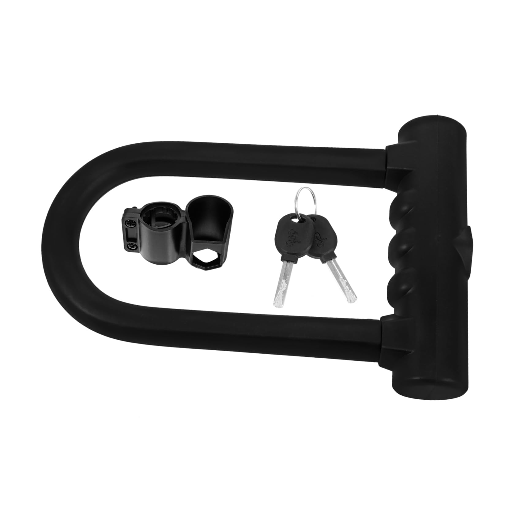 Mikinona Antivol U pour Vélo en Silicone et Fer Noir, Haute Résistance Protection Fiable, Design Élégant, pour Antivol de Moto et Vélo Électrique