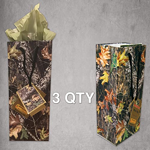 Havercamp Hunting Camo Wine Bags Or Gift Bags (3 Count)! Authenitc Outdoor Camo.Tissue Paper & Gift Tag Included. Great For Gift To Boss thumb #2