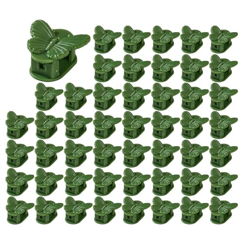 Clips para plantas para vides, clips de jardín de soporte para plantas | Abrazadera reutilizable para flores y vides, soporte de enrejado decorativo vertical para interiores y exteriores, jardín