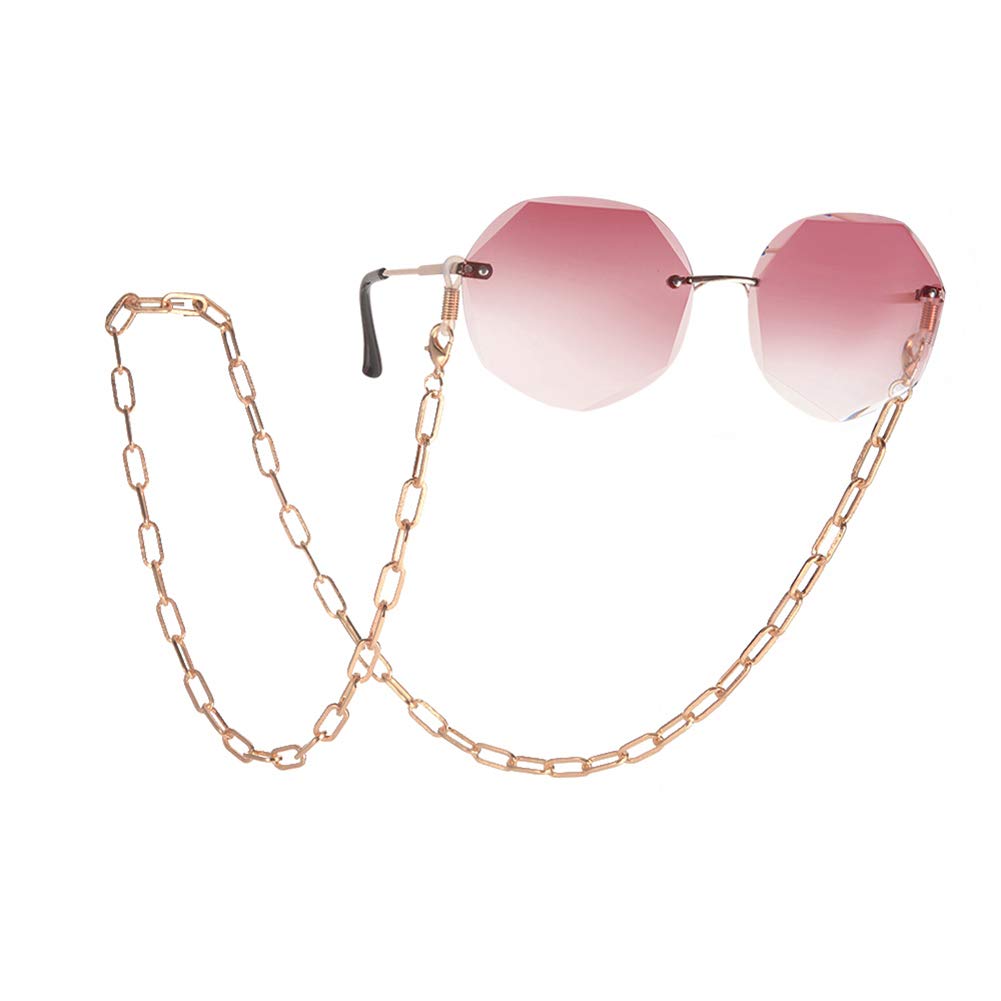 kkjoy Cadena de cobre para máscara hueca cuadrada y rombo para gafas, collar con cordones para gafas, cordón para gafas de sol para mujeres y hombres