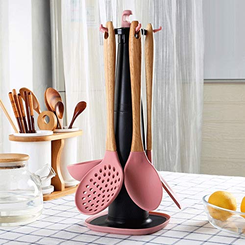 6 Pezzi Cucchiaio da Cucina Facile da Pulire Durevole spatola Raschietto Set di Utensili da Cucina in Silicone Antiaderente Pratico Sicuro