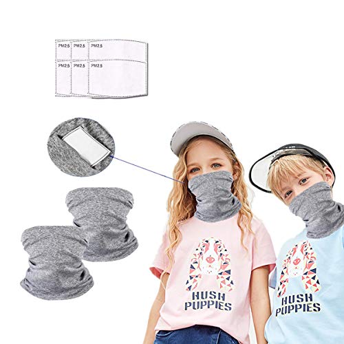 2 Pcs Seamless Face Cover for Kids Face Cover with 6pcs Accessories, Neck