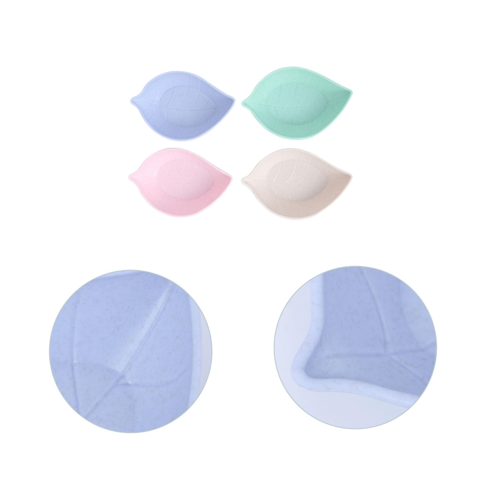 Ciieeo 16PCS Leaves Shaped Serving Dish Multi Purpose Flavor Plates for Condiments Appetizers and Snacks Portable Kitchen Tableware for Home and Restaurant Random Color Random Color