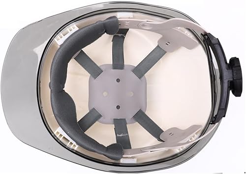 Miniatura 7 de YOWESHOP Casco de seguridad personalizado Casco de seguridad de trabajo de construcción con suspensión de trinquete ajustable de ala completa con