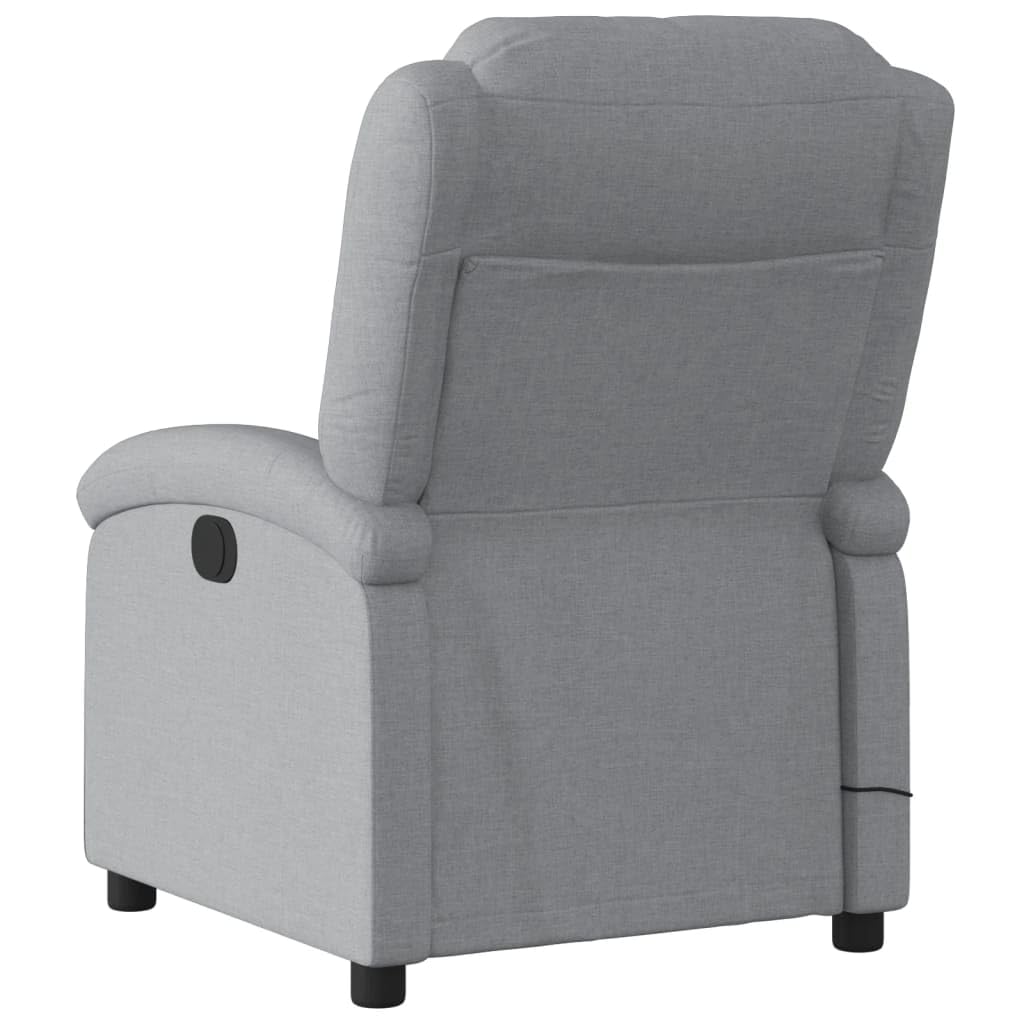Festnight Sillón Masaje Eléctrico Sillón Masaje Reclinable Sillon Relax Reclinable Sillón Relax Sillón Reclinable Manual Sillones para Salón de Tela #2, Gris Claro