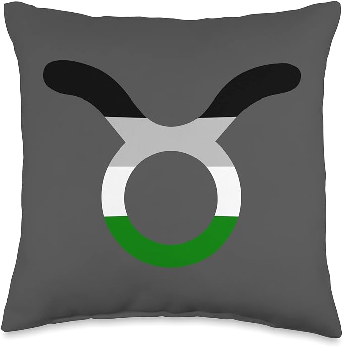 Androphilia Taurus Sign Apparel Taurus Sign Androphilia Pride Flag Throw Pillow, 16x16, Multicolor