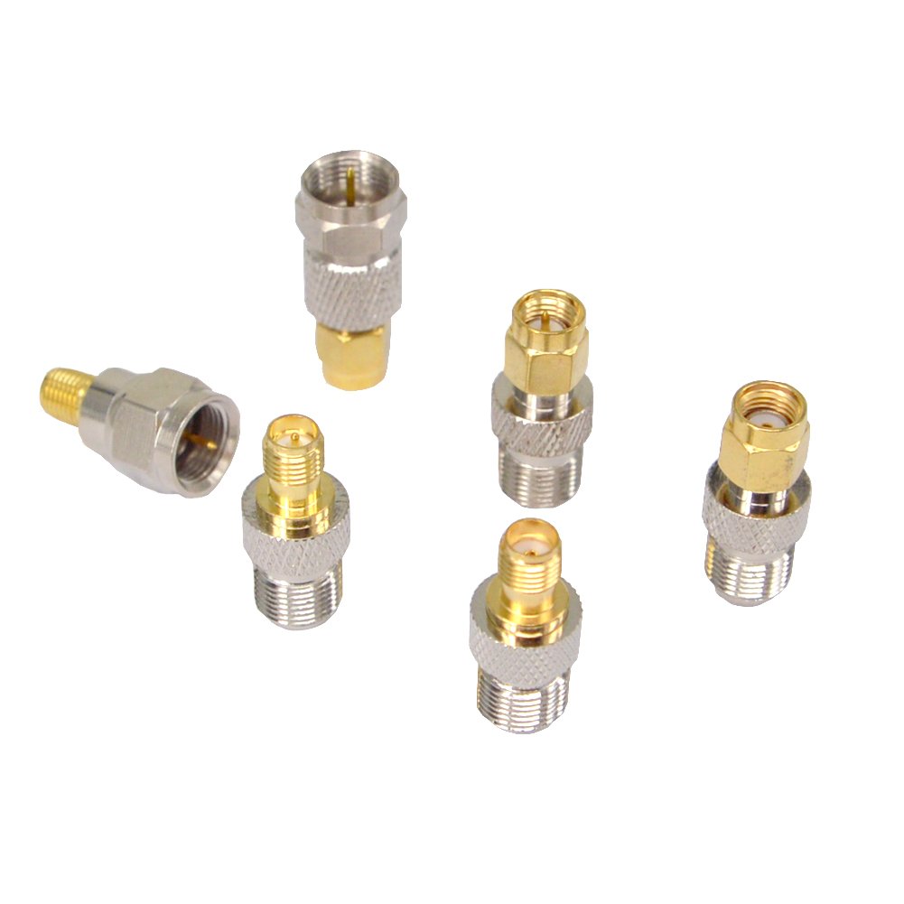 Boobrie F to SMA/RP-SMA Kit 6 Pack F Type to SMA and RP SMA Set SMA to RG6 Adapter Female to Female Coaxial Connector Female to Male Coax Adapter for WiFi Radio TV Antenna FPV Drone Extension Cable