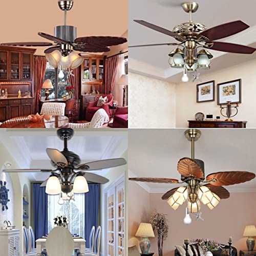 Image of sunswan Ceiling Fan Pull Chain, 2pcs 3mm Diameter Beaded Ball Fan Pull Chain, 13.6 Inches Fan Pulls Set with Connector (White), short