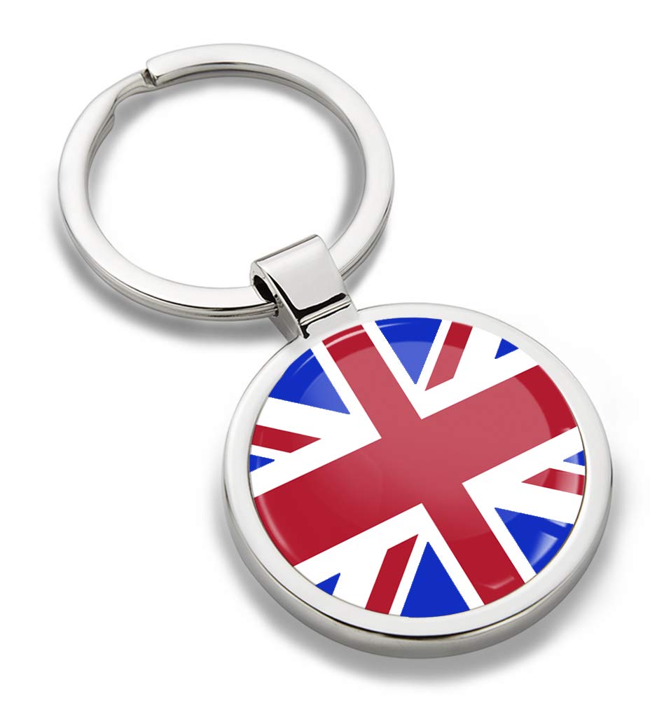 Biomar Labs3D Metal England UK Great Britain Union Jack National Flag Keyring Key Ring Accessories Men Women Keychain Gift KK 190