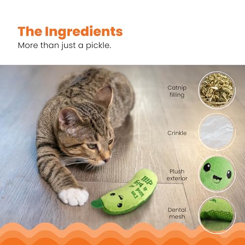 Catstages 70379 Crunchy Pickle Kicker Dental Catnip Cat Toy thumb #3