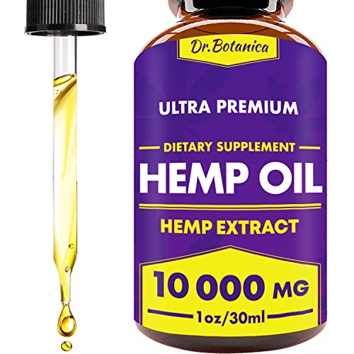 10 000 MG - Hemp Oil Drops - 100% Pure Natural Ingredients