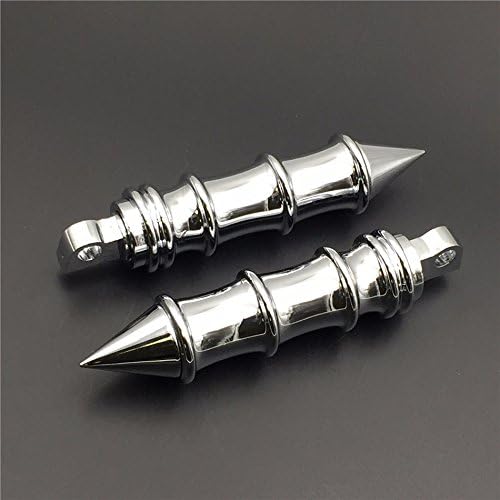 Miniatura 2 de XKH - Reposapiés estilo bambú compatible con FLSTFB FAT BOY XL883 DYNA FXDF FLSTF SOFTAIL XL Road King Sporster FXCW FXCWC FXS FXSB FXSBSE