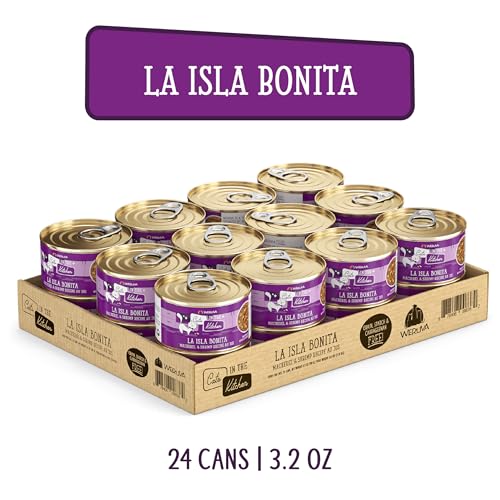 Image of Weruva Cats in The Kitchen, La Isla Bonita with Mackerel & Shrimp Au Jus Cat Food, 3.2oz Can (Pack of 24)