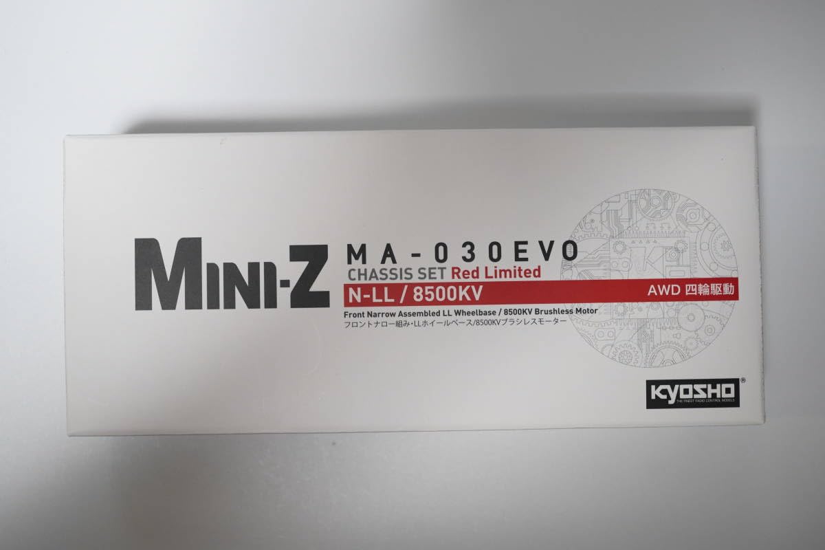 ま*る様 Mini-Z京商￼MA-030EVOセンサー付き赤モーター Kyosho Mini-Z AWD MA-030EVO Chassis Set Red Limited 32180R-3