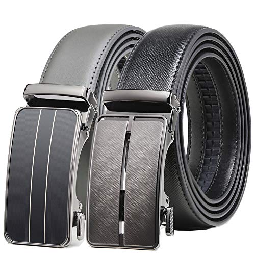 Mens Belt 2 Pack,Leather Ratchet Click Belt Dres in Pakistan