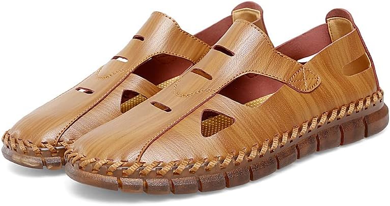 Men's Sandals Out Beach fisherman Shoes Leather Slip On Low-top