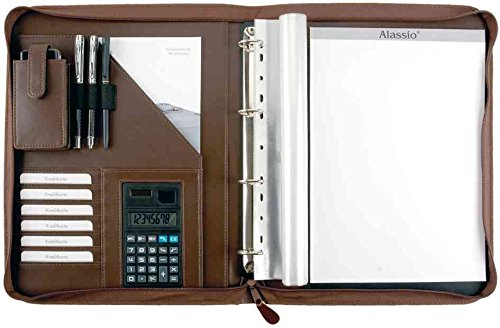 Preisvergleich Produktbild 30053 Ringbuchmappe A4 VITERBO Herausnehmbare Ringmechanik, Taschenrechner, Handytasche, Block, sech(Liefermenge=3)